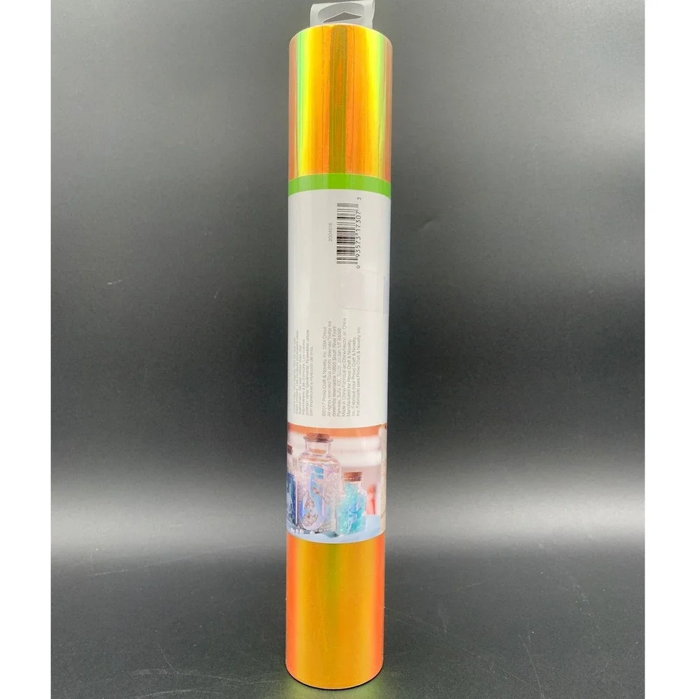 Cricut Holographic Vinyl Horizon Sampler 12x24 3 Sheets Iridescent Orange Gold